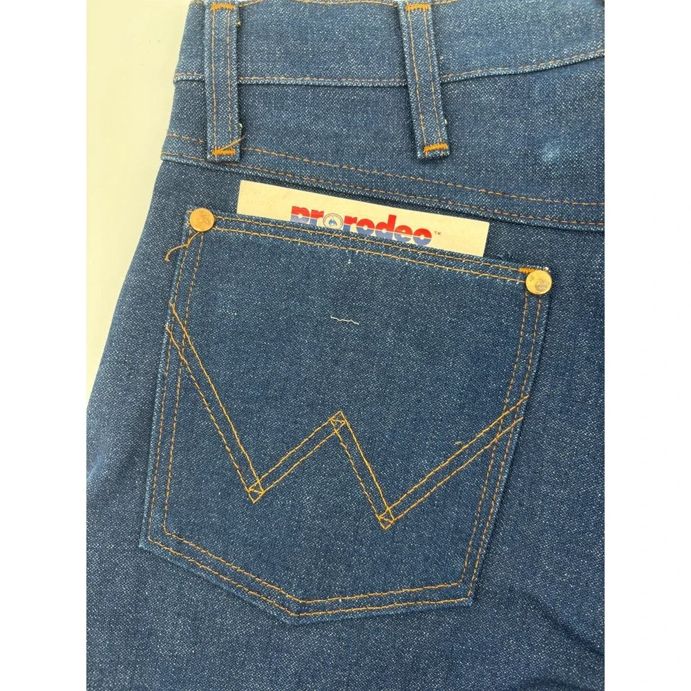 Wrangler Pro Rodeo Straight Leg Jeans Mens Blue Cowboy Cut 13MWZ 30x38